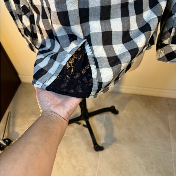 Wrangler Rock47 button-down, long sleeve embroidered back & front multicolor Med - Picture 4 of 7